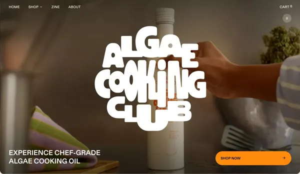 Algae Cooking Club - Landing design inspiration