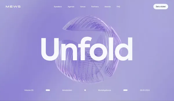 Unfold Amsterdam 2024 — Mews - Landing design inspiration
