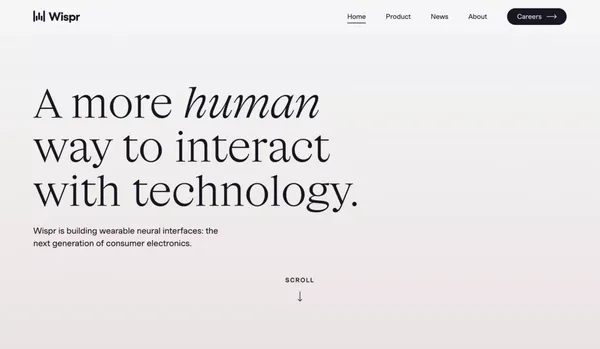 Wispr AI - Landing design inspiration