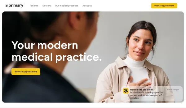 Primary - Your modern medical practice. - Landing design inspiration