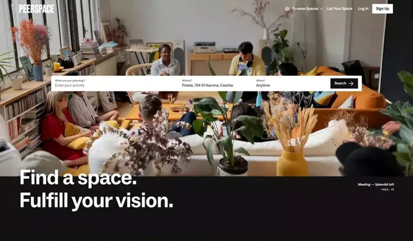 Peerspace | Unique venues for meetings, events, photo & film shoots - Landing design inspiration
