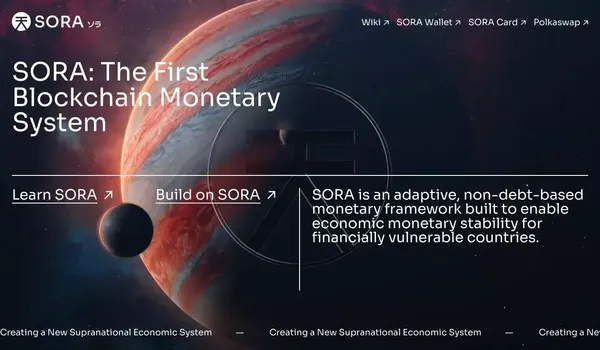 SORA. Many Worlds. One Economy - Landing design inspiration