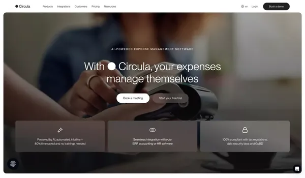 SMEs manage employee expenses with Circula | Circula - Landing design inspiration