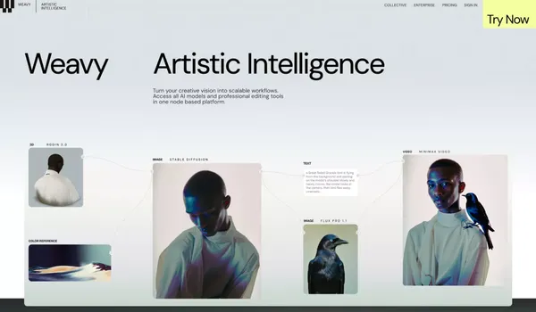 Weavy | AI-Powered Design Workflows, Built for Creative Pros - Landing design inspiration