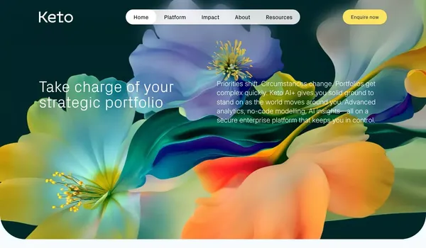 Strategic Portfolio Management Software | Keto AI : Keto Software - Landing design inspiration