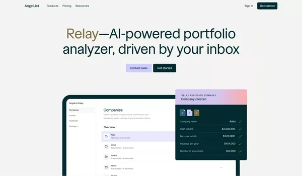 Relay | AngelList - Landing design inspiration