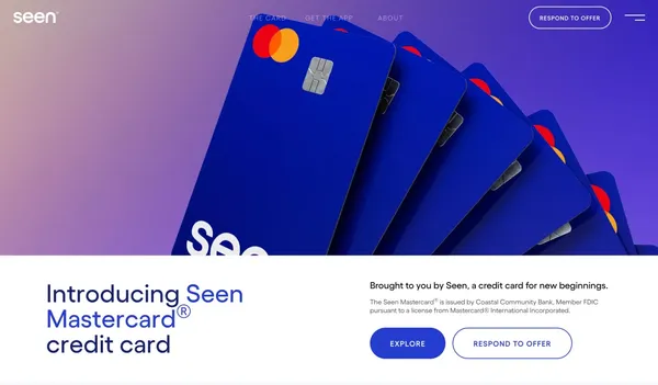 Seen | Build Credit with the Seen Mastercard Credit Card - Landing design inspiration