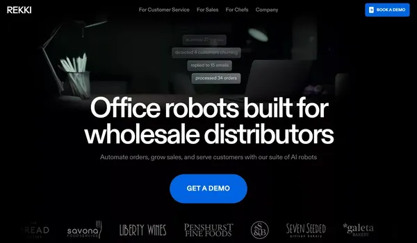 REKKI - We make wholesale operations smarter so you can serve better - Landing design inspiration
