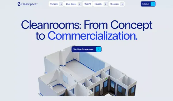 CleanSpace | Clean Rooms Designed to Deliver, Guaranteed - Landing design inspiration