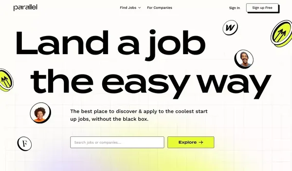 Parallel - Landing design inspiration