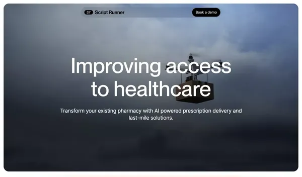 Script Runner - Landing design inspiration