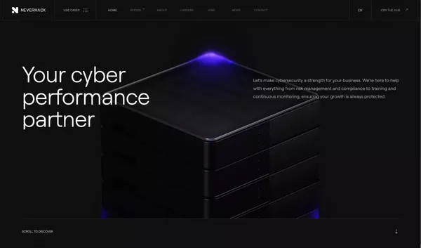 Advanced cybersecurity solutions - Landing design inspiration