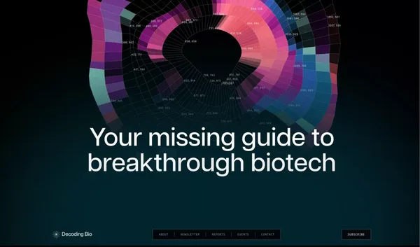 Decoding Bio - Landing design inspiration