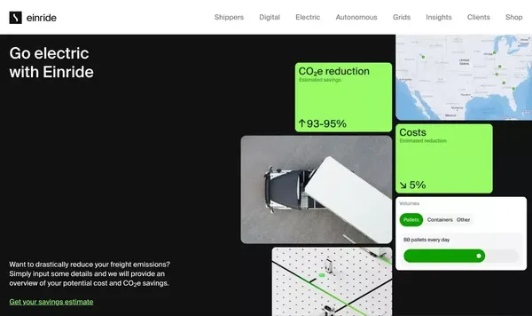 Einride – Intelligent movement | Einride - Landing design inspiration