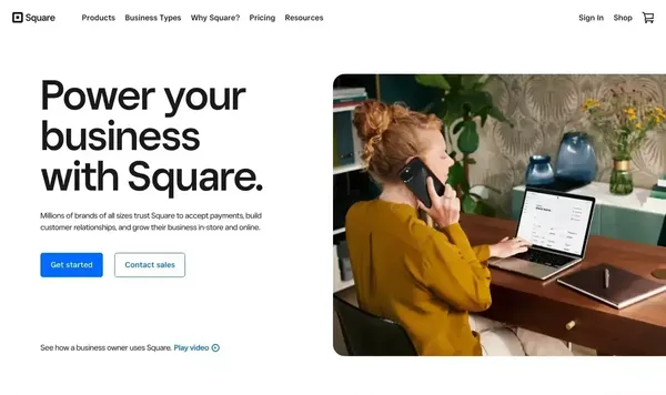 Square | Solutions For Your Small, Medium & Large Business - Landing design inspiration