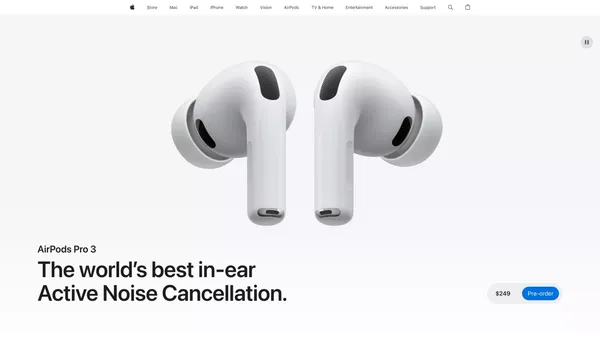 AirPods Pro 3 - Apple - Landing design inspiration