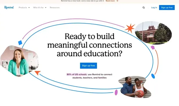 Remind is the best education communication platform. A solution built for educators, administrators, students & parents in mind. - Landing design inspiration