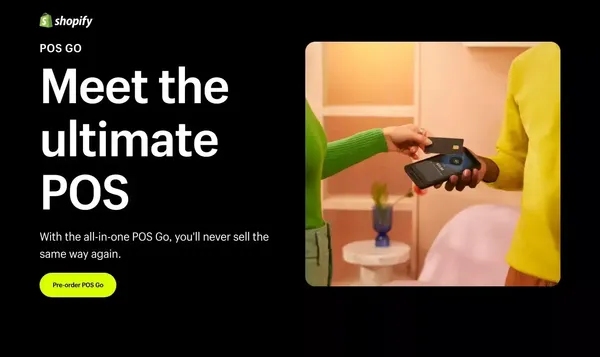 Shopify POS Go | All-in-One Mobile Device - Landing design inspiration