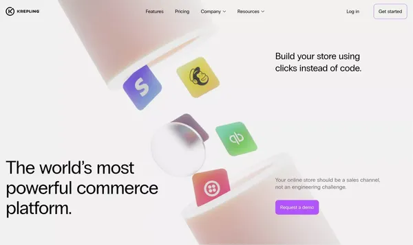 Krepling | Leading centralized commerce building tool and software - Landing design inspiration