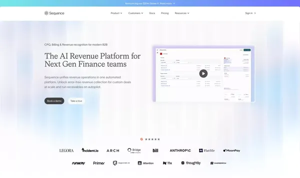 Sequence - Landing design inspiration