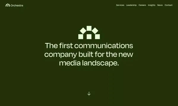 Communications for the New Media Landscape | Orchestra - Landing design inspiration