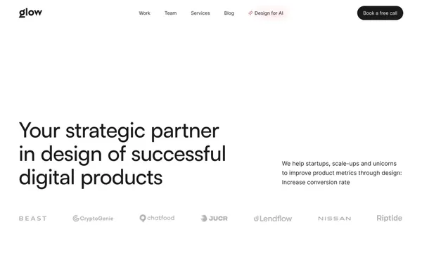 UX/UI & Branding Product Design Agency - Glow Team - Portfolio design inspiration