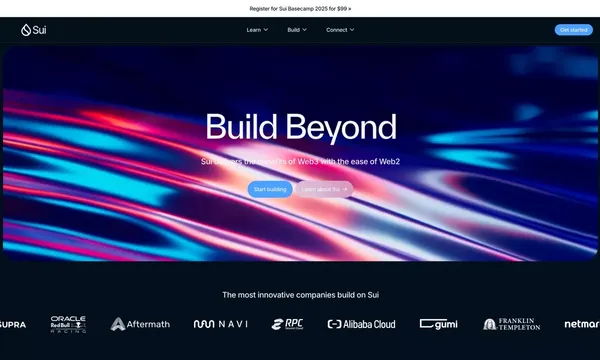 Sui | Deliver the Benefits of Web3 with the Ease of Web2 - Landing design inspiration