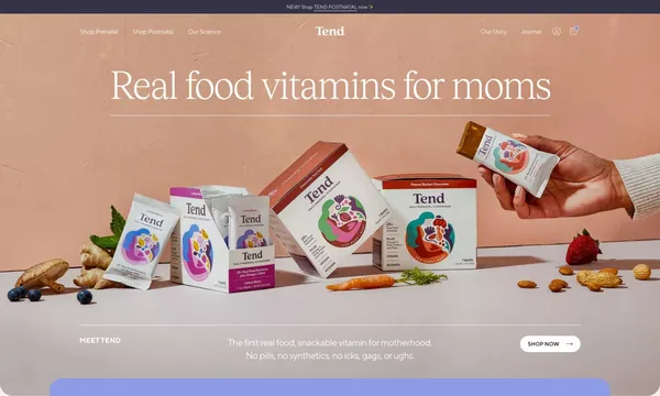 Tend Prenatal - Landing design inspiration