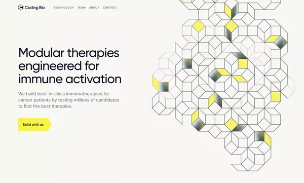Coding Bio | Engineering Modular Immunotherapies - Landing design inspiration
