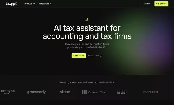 Your AI Tax Assistant | TaxGPT - Landing design inspiration