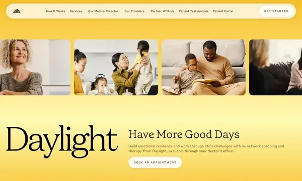 Daylight Health - Landing design inspiration