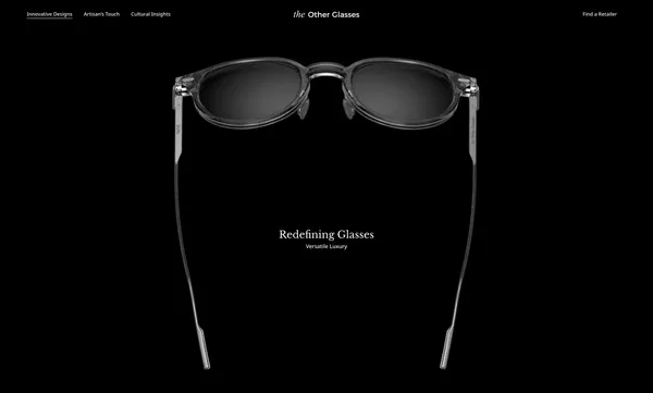 The Other Glasses - Landing design inspiration