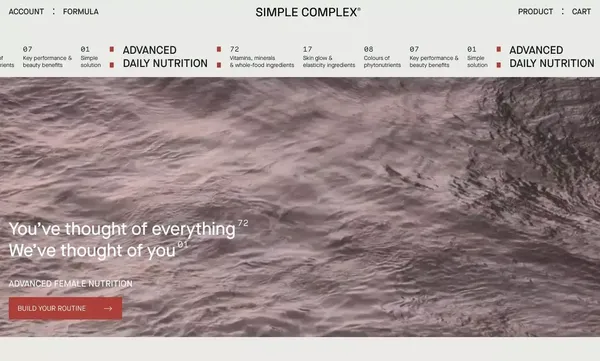 SIMPLE COMPLEX - ADVANCED FEMALE NUTRITION - Landing design inspiration