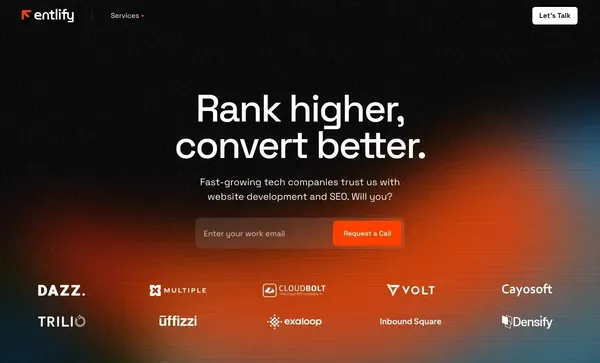 Entlify - Digital Marketing & Web Dev - Landing design inspiration