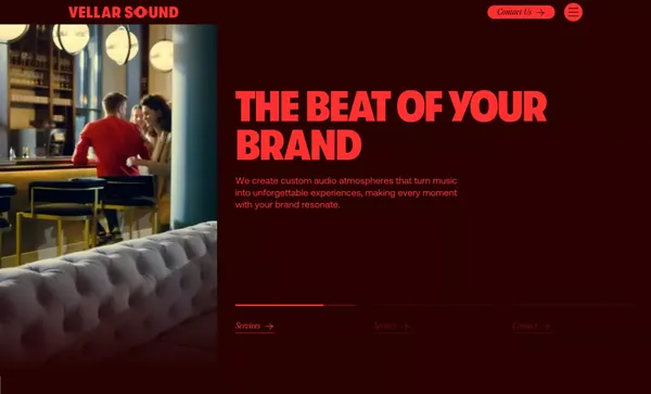 Vellar Sound | The Beat of Your Brand - Landing design inspiration