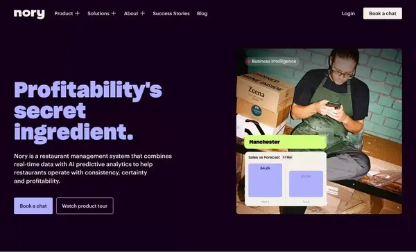Nory — AI-Driven Restaurant Management Software - Landing design inspiration