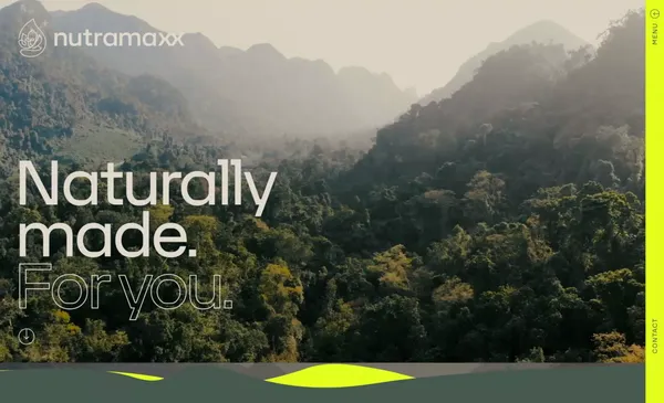 Nutramaxx · Naturally made. For you. - Landing design inspiration