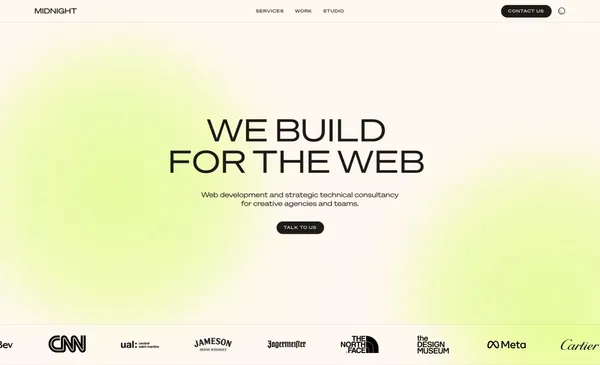 Midnight - Landing design inspiration