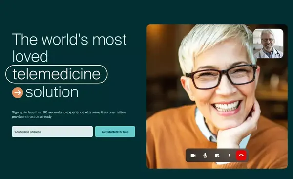 The Simple, Free, and Secure Telemedicine Platform | Doxy.me - Landing design inspiration