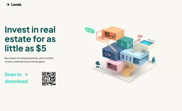 Landa | Invest in real estate for as little as $5 - Landing design inspiration