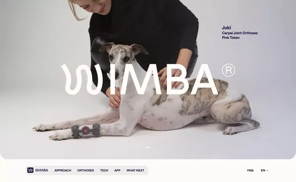 Wimba - Let's restore pets mobility together! - WIMBA - Landing design inspiration
