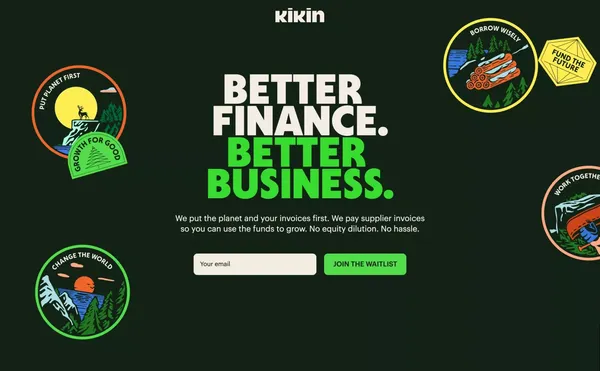 Kikin Finance - Landing design inspiration