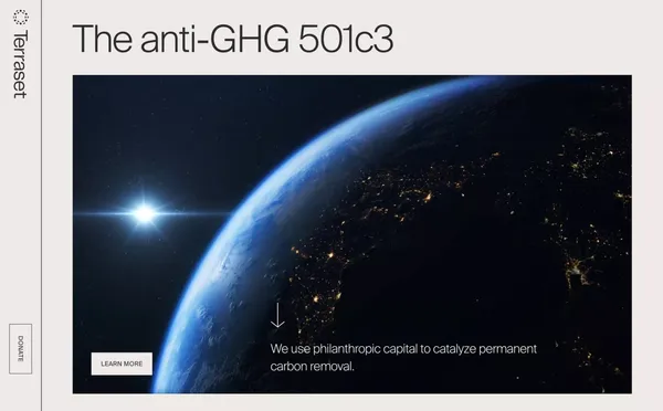 Terraset – The anti-GHG 501c3 - Landing design inspiration