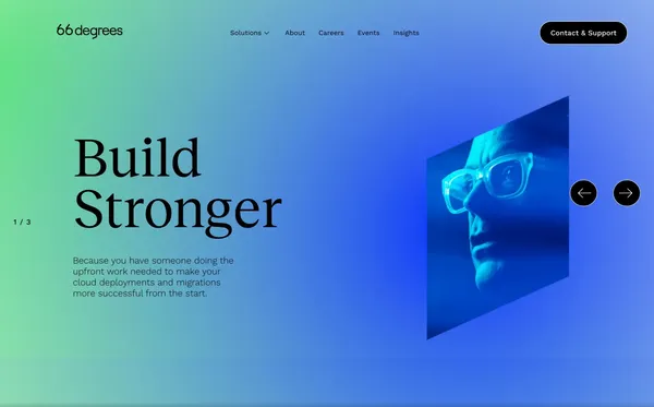66degrees | Google Cloud Partner - Landing design inspiration