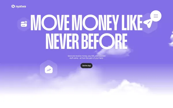Nyatwa — Move Money Like Never Before - Landing design inspiration