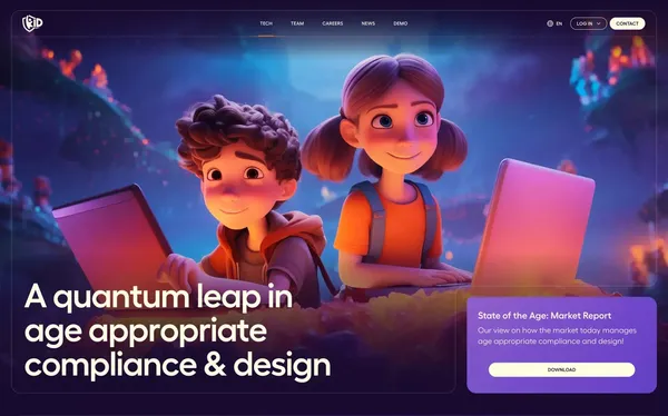 k-ID | A quantum leap in age appropriate compliance & design - Landing design inspiration