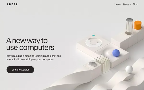 Adept: Useful General Intelligence - Landing design inspiration