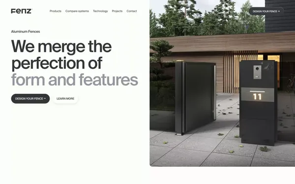 FENZ® | Nowoczesne Aluminiowe Ogrodzenia, Bramy, Furtki i Przęsła - Landing design inspiration