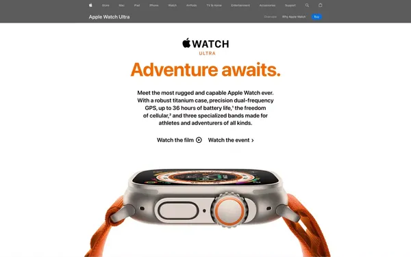 Apple Watch Ultra - Apple - Landing design inspiration