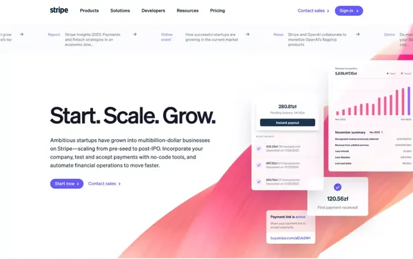 Payment Processing Tools & Resources for Startups - Landing design inspiration